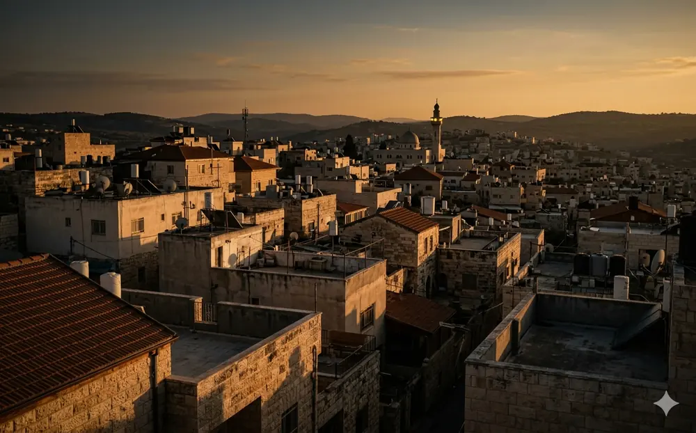 Rooftops of Remote · Israel, Israel at golden hour